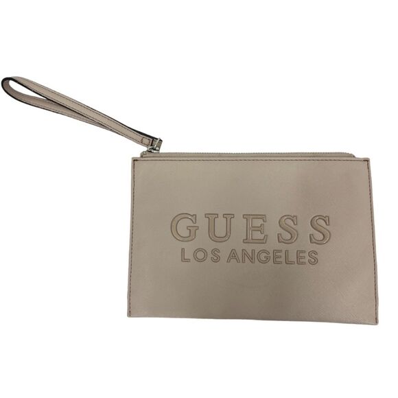 Guess Handbags - Guess Wristlet purse Los Angeles Rodney wrist bag taupe